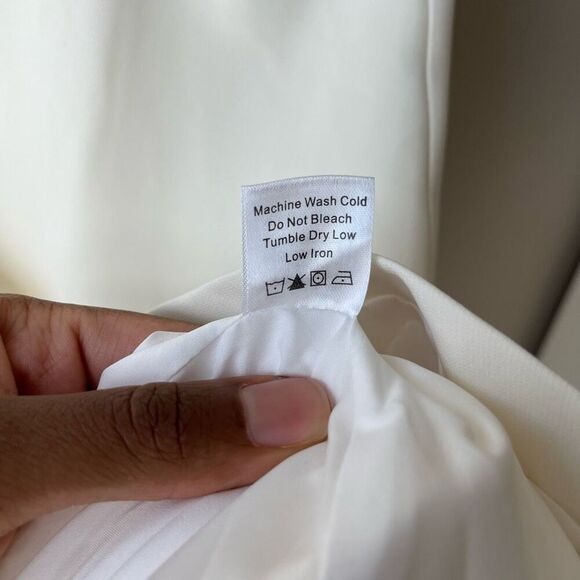 NEW Tuckernuck Dress Bow Back Blythe White Sleeveless Mini Dress Size L - Picture 10 of 11